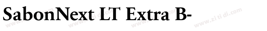 SabonNext LT Extra B字体转换